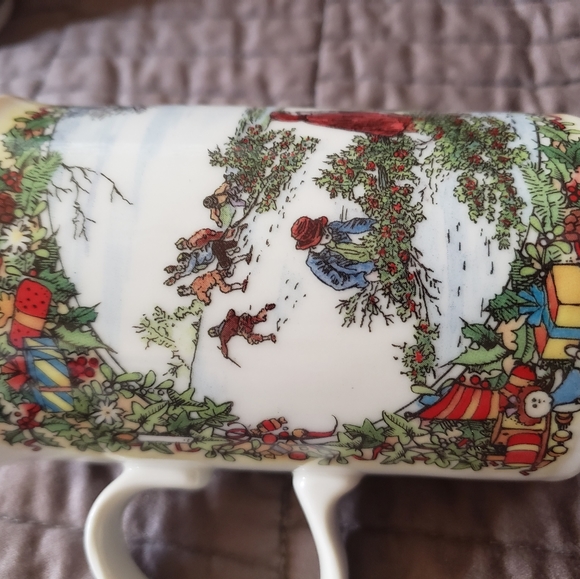 3 Vintage Collector  Mugs Christmas Cheer Dunoon Stoneware-1 Fine Bone-PM1 - Picture 5 of 10